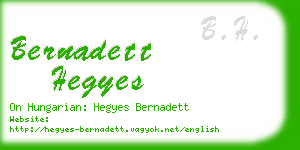 bernadett hegyes business card